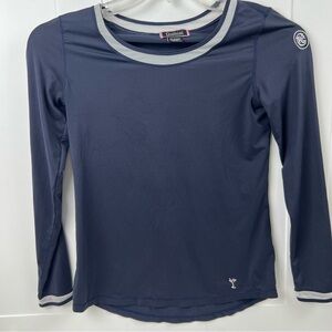 Golftini Navy Long Sleeve Shirt with Gray Trim Women’s XS